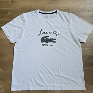 Lacoste White Tee with Iconic Logo